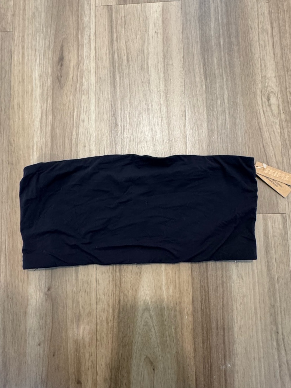 Skims NWT Black Strapless Bandeau Top size XL